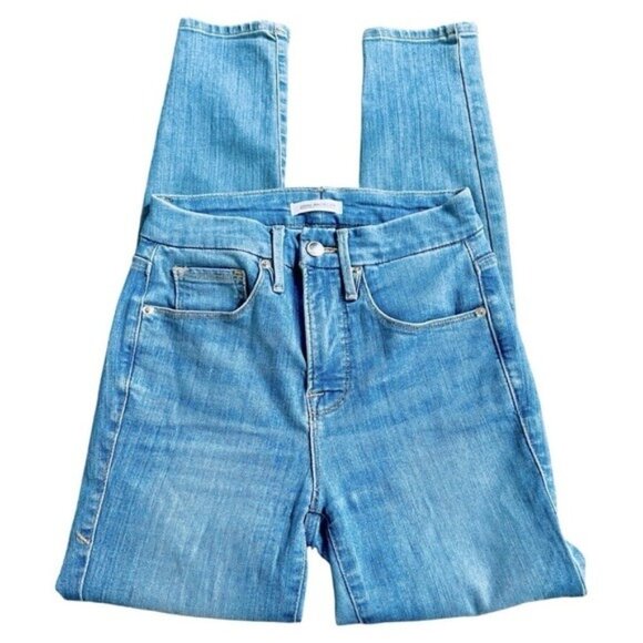 Good American Good Legs Crop Jeans Size 0 - Picture 1 of 7